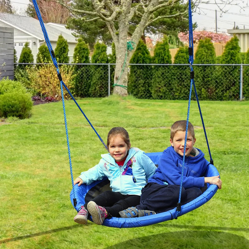 Blue Kid Nest Swing Seat 40 Inch for Outdoor and Indoor