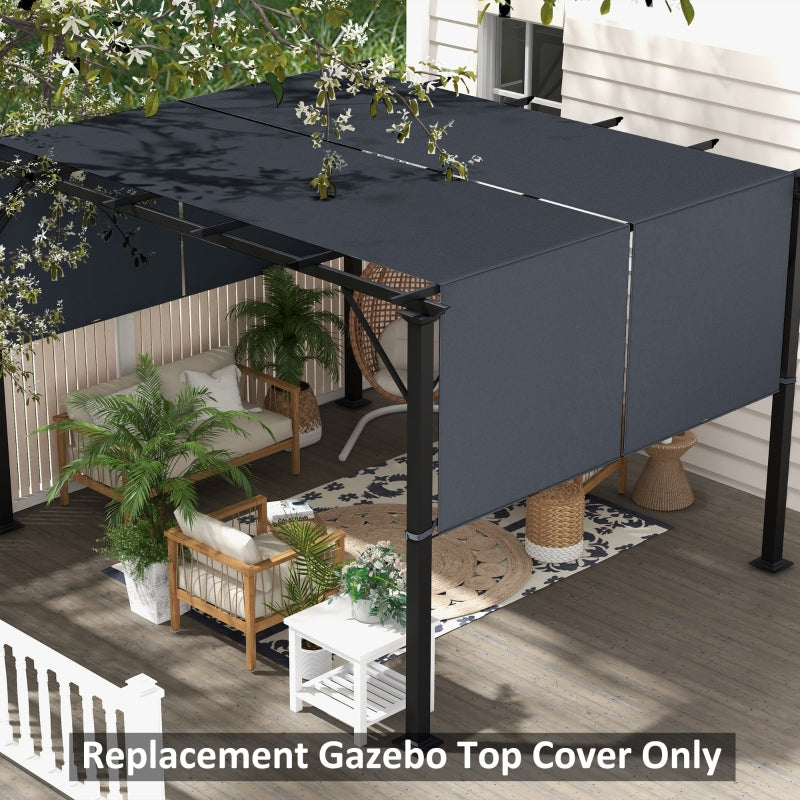 Dark Grey Pergola Canopy Set - UV Protection, Easy Install (3x3m)