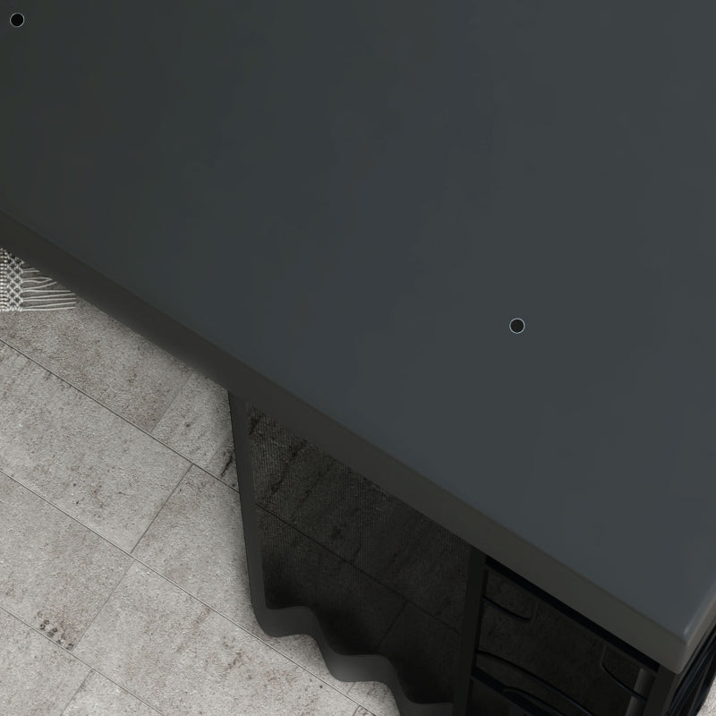 Black Lean-To Pergola