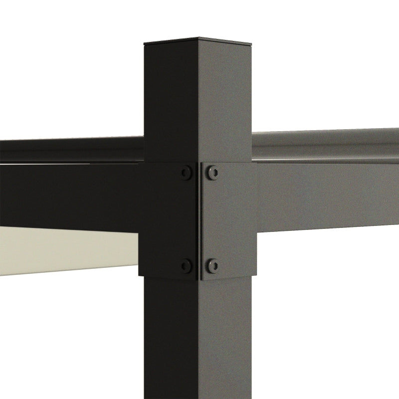 Cream White Retractable Roof Garden Pergola with Sun Shade Canopy