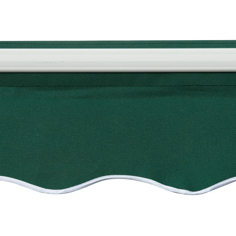 Green 3m x 2m Retractable Sun Shade - 295L x 200W cm