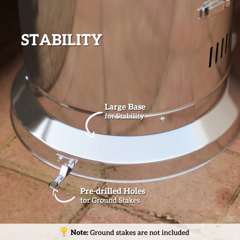 11kW Adjustable Heat Gas Patio Heater - Outdoor Heating for Patios, Gardens, and Decks