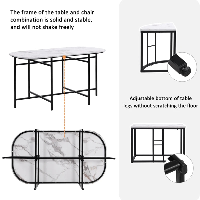 Modern Luxury 6-Seater Dining Table Set with Cushioned Chairs, Gold-Plated Iron Frames, Black MDF - Elegant Dining Room Furniture