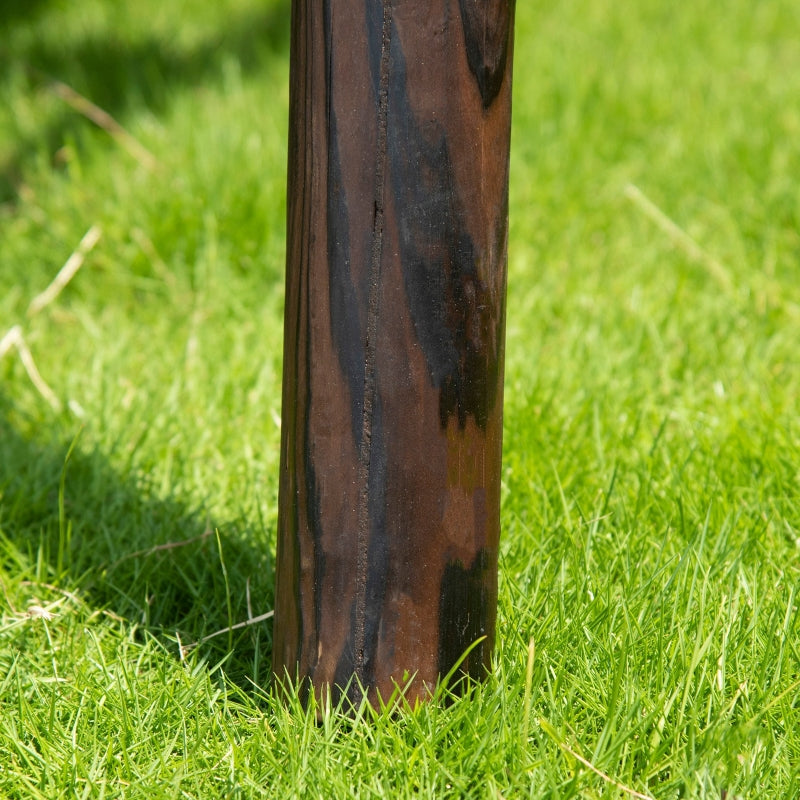 Carbonized Wood Swing Chair, 198x135x170 cm