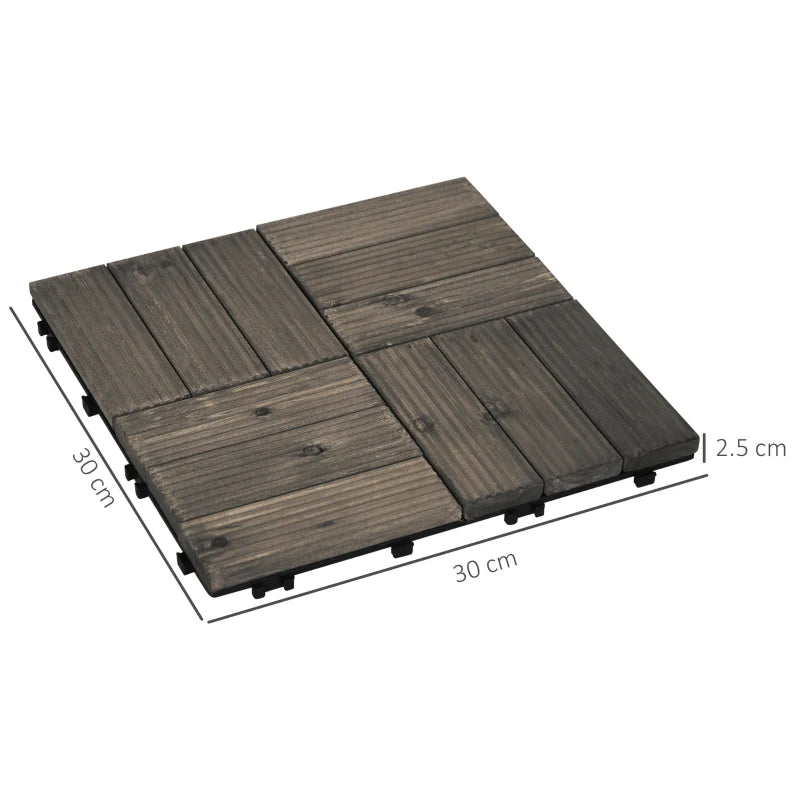 Interlocking Grey Decking Tiles (27 Tiles)