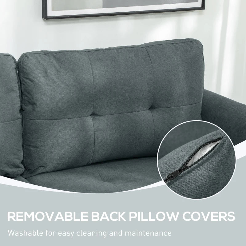 Dark Grey 'L' Shape Modular Storage Sofa for Stylish Living Room Organisation