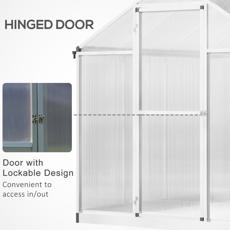 6ft x 8ft Clear Walk In Greenhouse