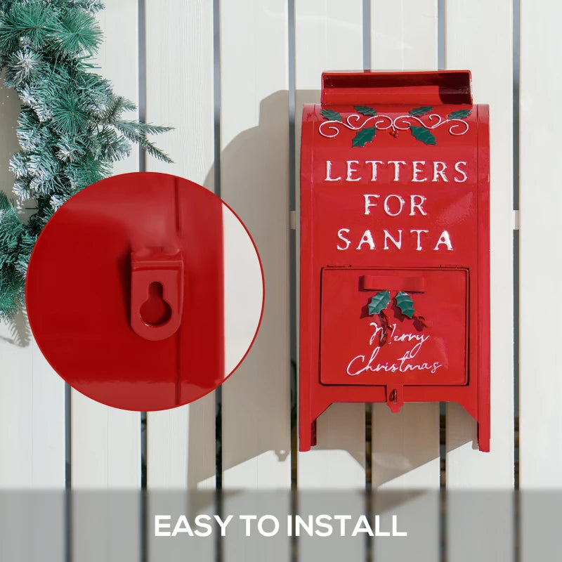 A5 Christmas Letter Postbox - Festive Red & White Design for Holiday Mail, Perfect for Letters to Santa