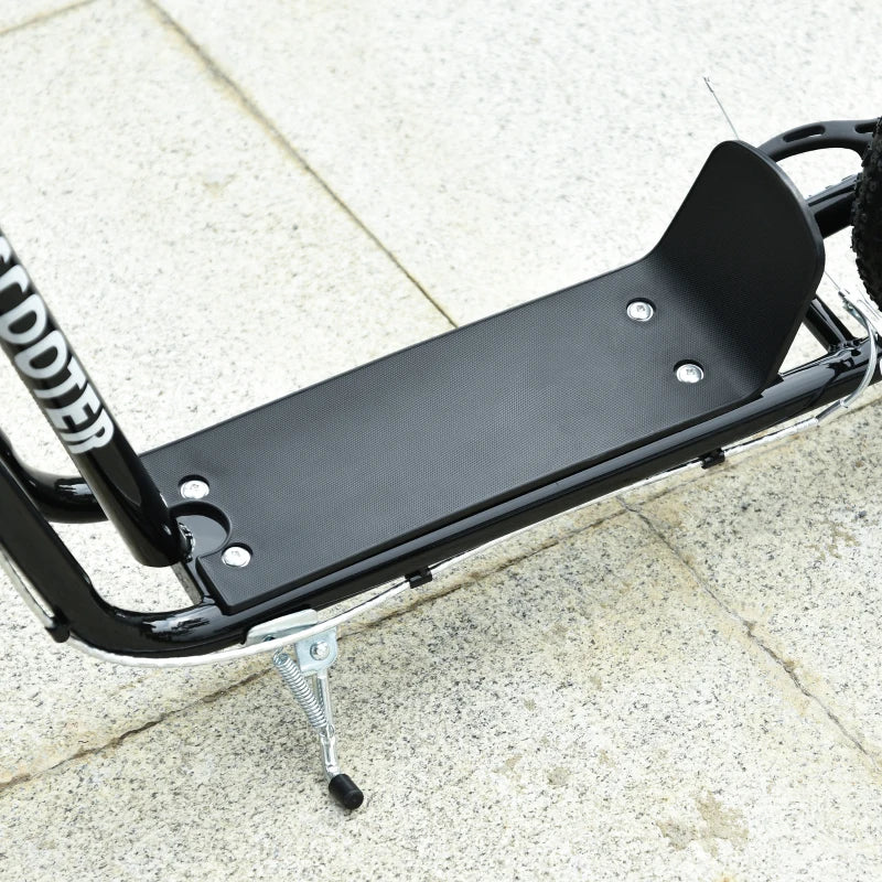 Adjustable Teen Kick Scooter with Inflatable Wheels, Dual Brakes, and Black Finish - Perfect for Fun and Safety!