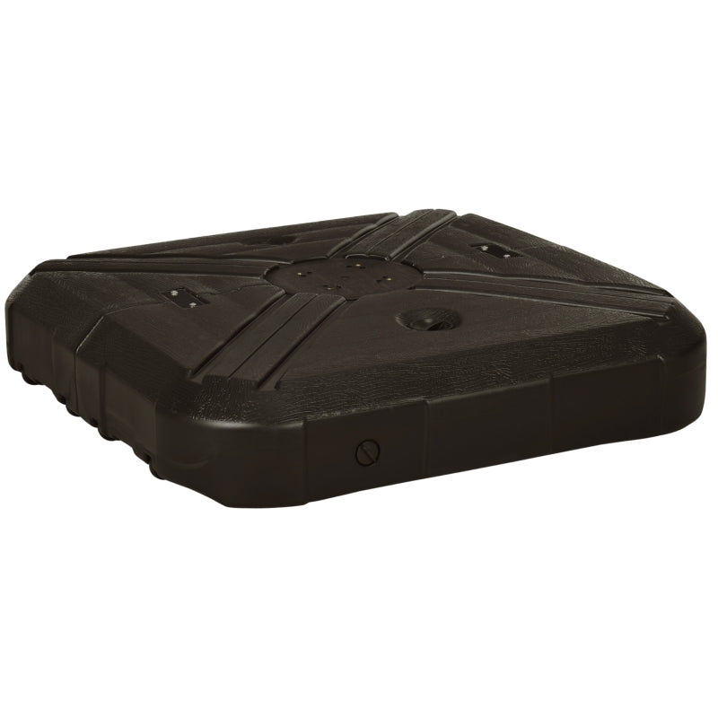 Steel Cross Base Cantilever Parasol Weight Stand, 195kg Sand/170kg Water, Coffee