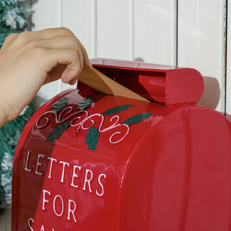 A5 Christmas Letter Postbox - Festive Red & White Design for Holiday Mail, Perfect for Letters to Santa