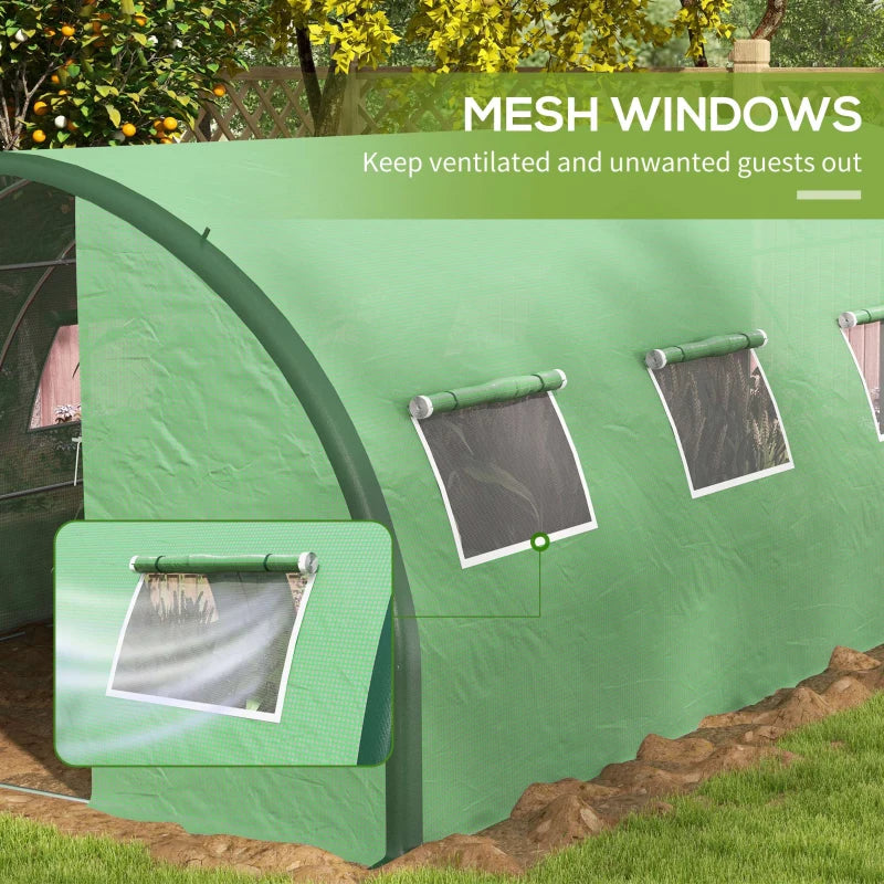 6x3m Green Walk-in Polyethylene Greenhouse