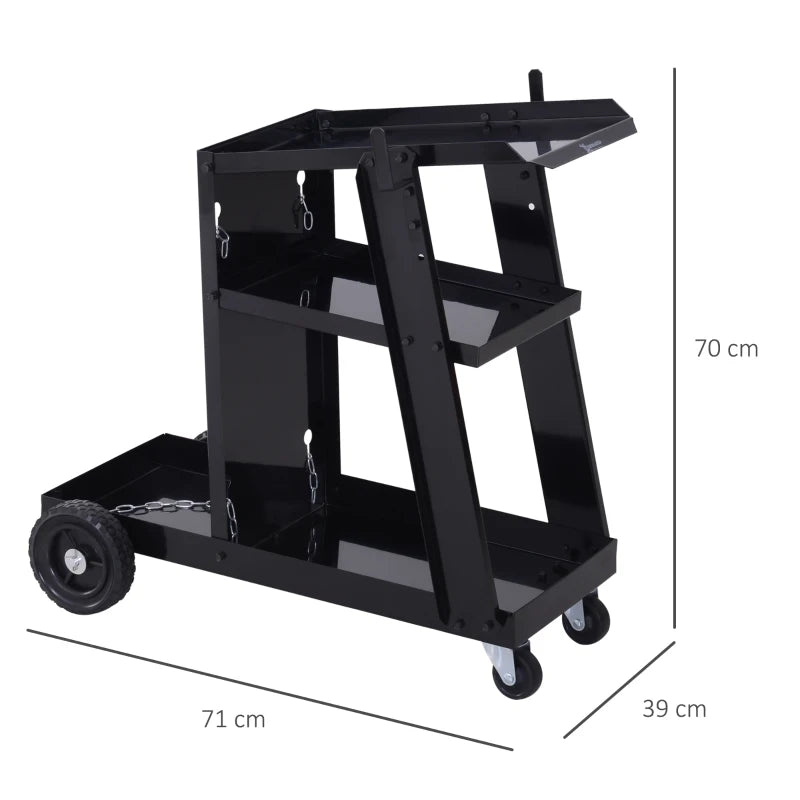 Welding Cart with Safety Chain and Wheels