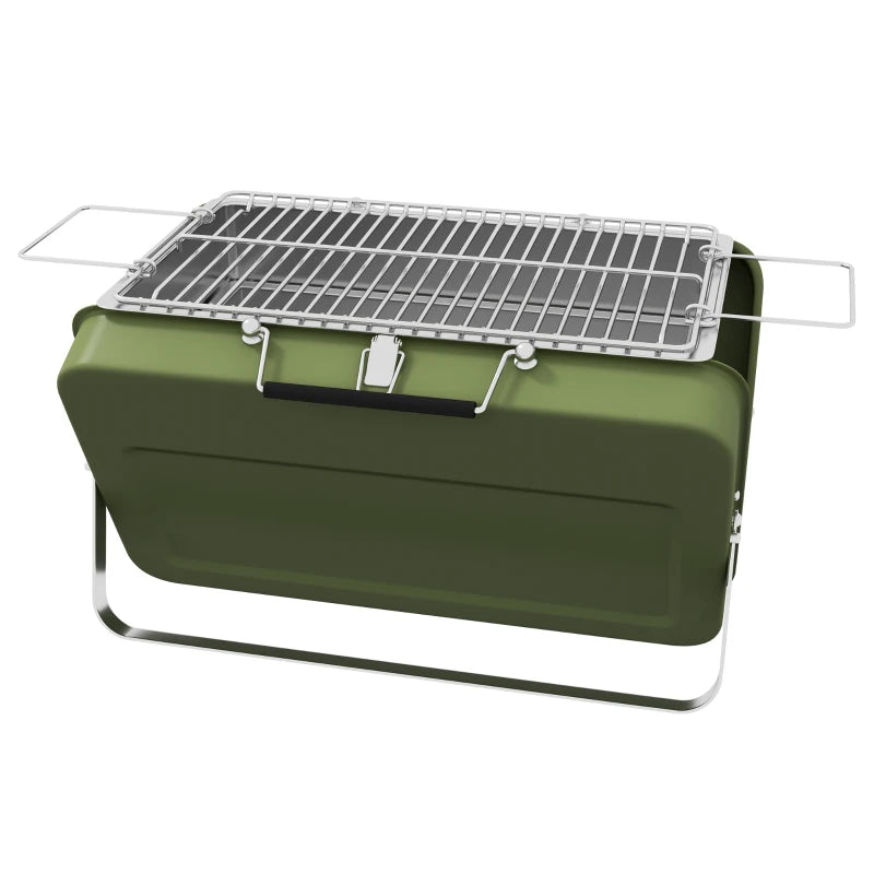 Green Portable Metal BBQ Grill