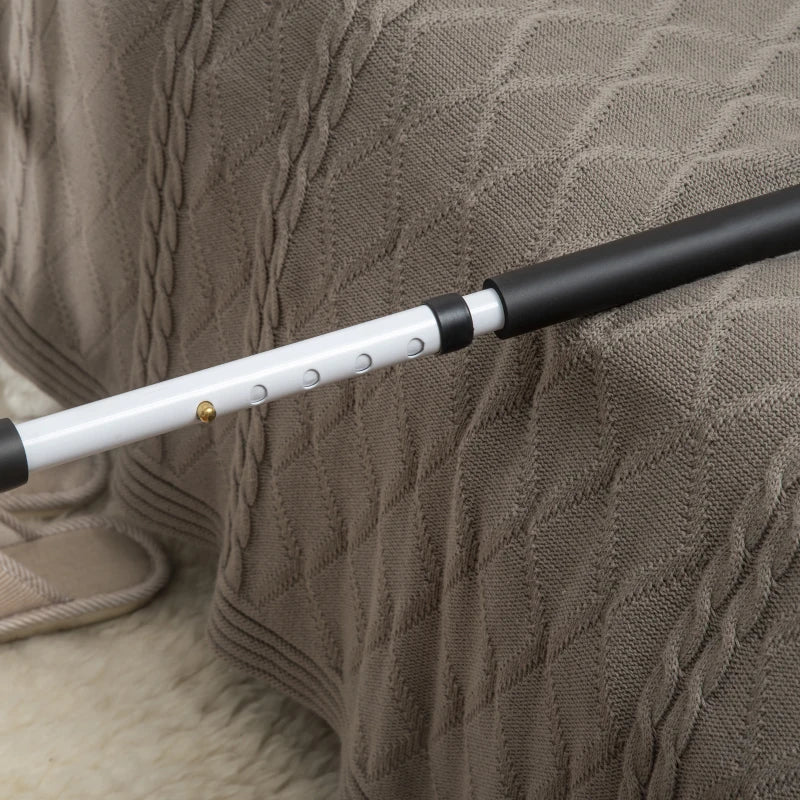 Adjustable Safety Bed Rail with Storage Pocket - Ideal Grab Bar for Seniors & Disabled - White Bed Assist