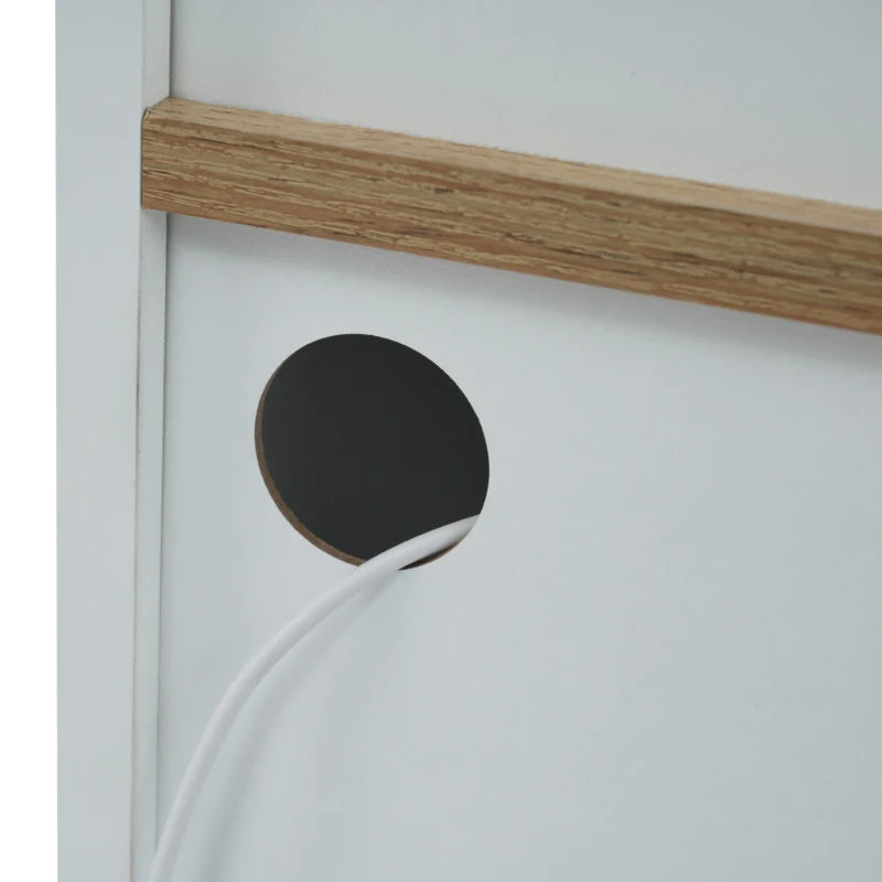 Modern Extendable Dining Table with Storage & LED Strip - Swivel Bar Bistro Table, 138-193x39x105 cm, Elegant White Finish