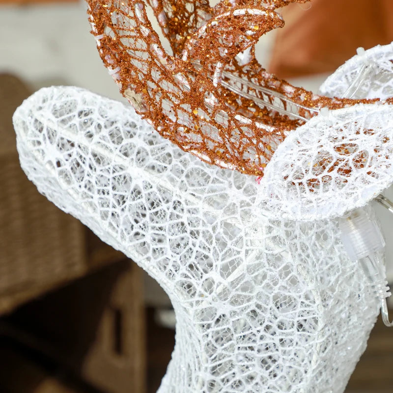 170 LED Light Reindeer and Sleigh Christmas Decoration - Festive Outdoor Holiday Display for Home and Garden