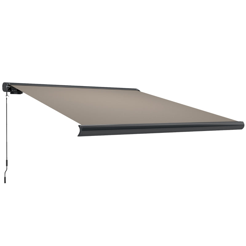 3m x 2.5 m Light Grey Electric Retractable Awning with Remote Controller - Aluminium Frame UV50+ Sun Shade Canopy