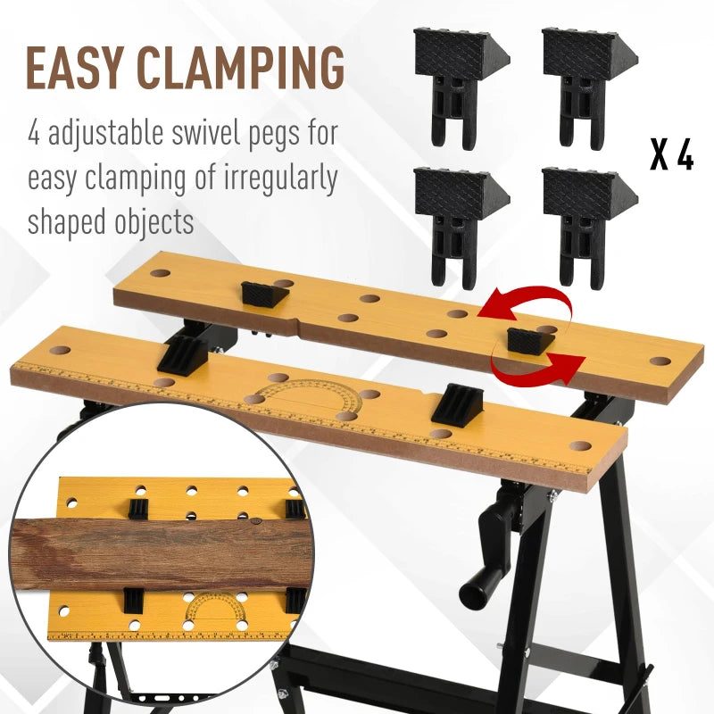 4-in-1 Folding Workbench for DIY Projects