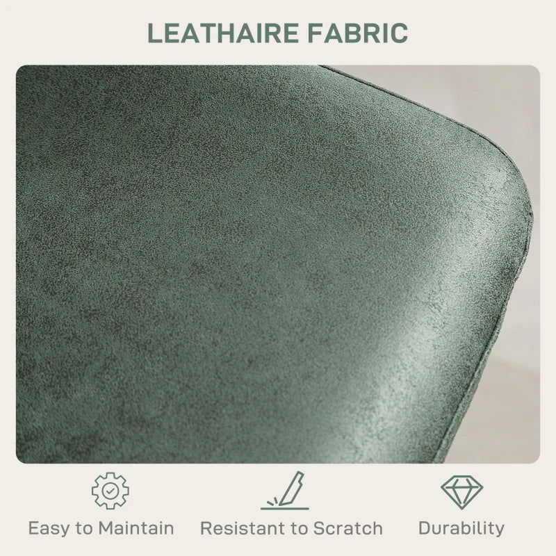 Set of Two Vintage Green Tub Bar Stools for Kitchen or Dining Room