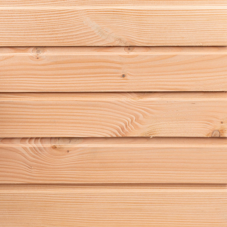 British Larch Shadow Gap Cladding Board – 95mm x 19mm – Smooth Planed Home-Grown Timber