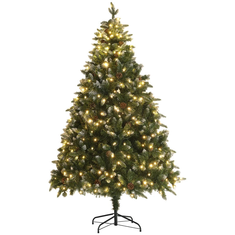6ft Pre-Lit LED Artificial Christmas Tree with Base - Perfect Holiday Decoration for Home & Office