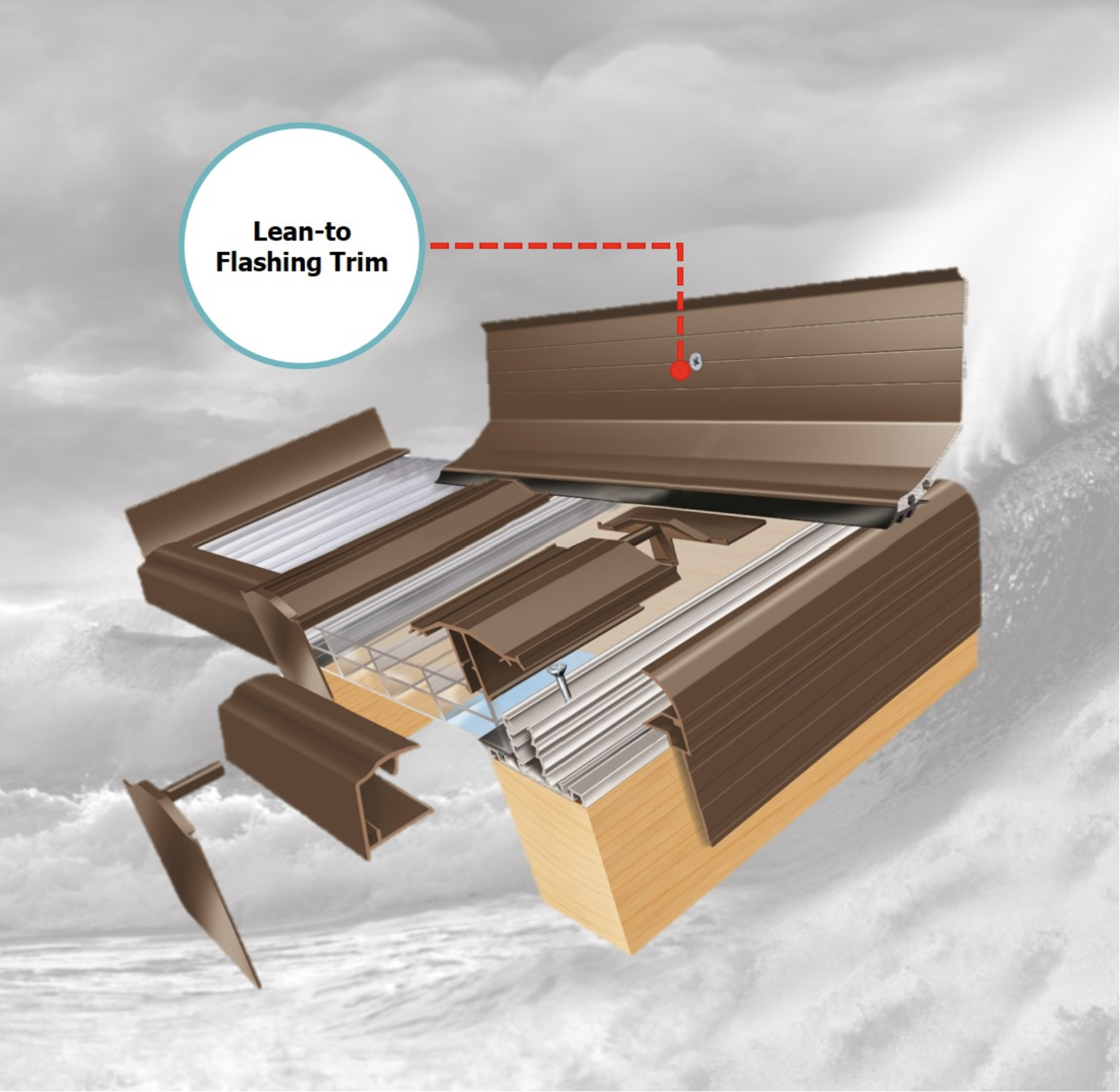 Lean To Flashing Trim (Polycarbonate)