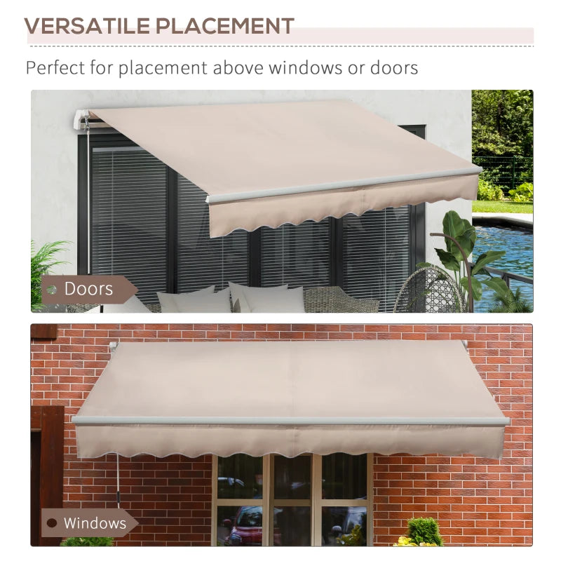 3m x 2m Beige Retractable Awning
