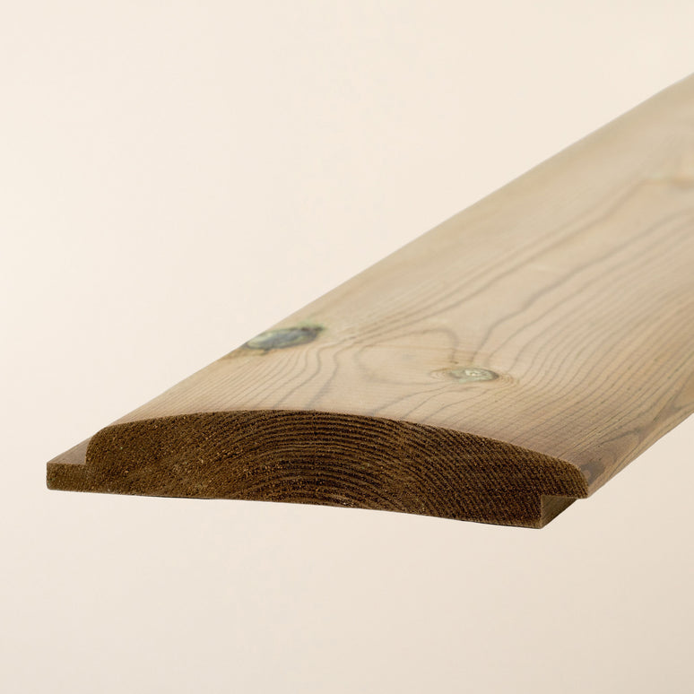 Pressure-Treated Redwood Loglap Board – 119mm x 21mm – Exterior Timber Cladding