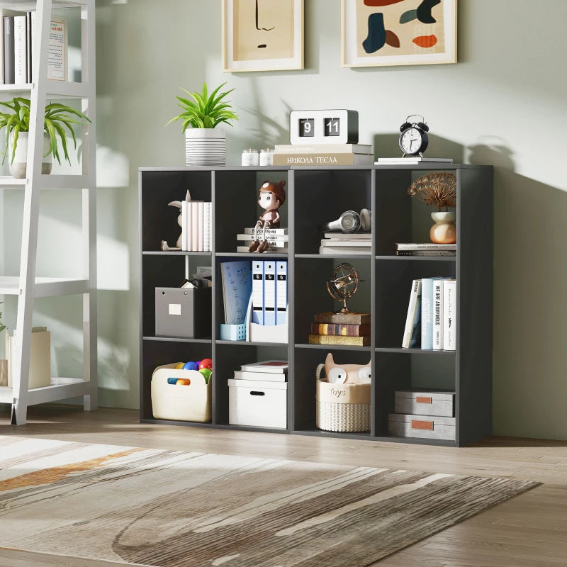 Stylish 6-Cube Bookshelf in Black - Modern Storage Solution for Home or Office, Perfect for Organizing Books and Decor