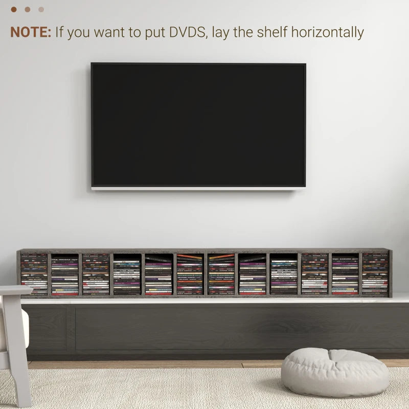 Set of 2 Dark Wood-Effect 102 CD Storage Units - Stylish and Space-Saving Media Organizers for Home or Office