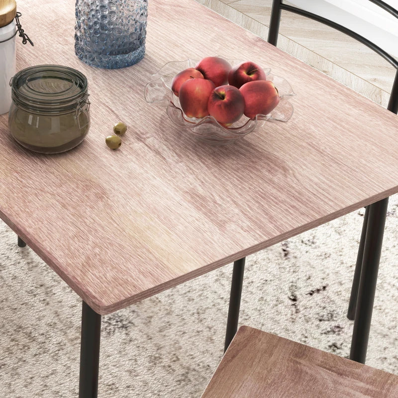 5-Piece Space-Saving Dining Table and Chairs Set - Steel Frame, Compact Design for Small Kitchens, Black Finish