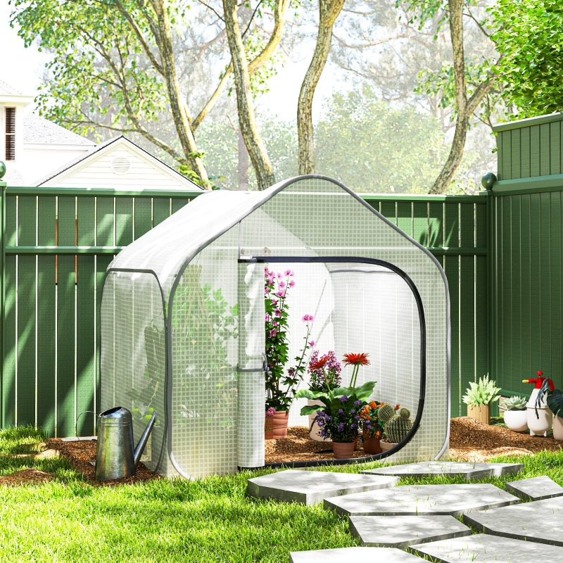 150 x 148cm Pop-Up Greenhouse - White Garden Plant Tent