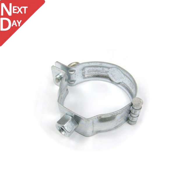 100mm Galvanised Steel Downpipe Bracket with M10 Boss - for use with M10 Screw (not included) - (there is no Natural Zinc Version)