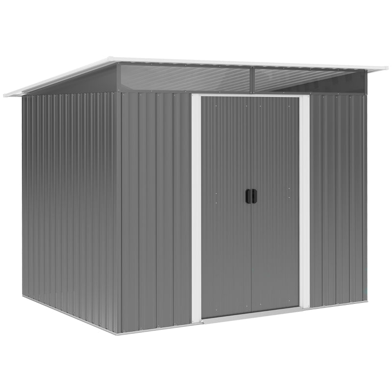 Grey Storage Hut - 8.5ft x 6ft
