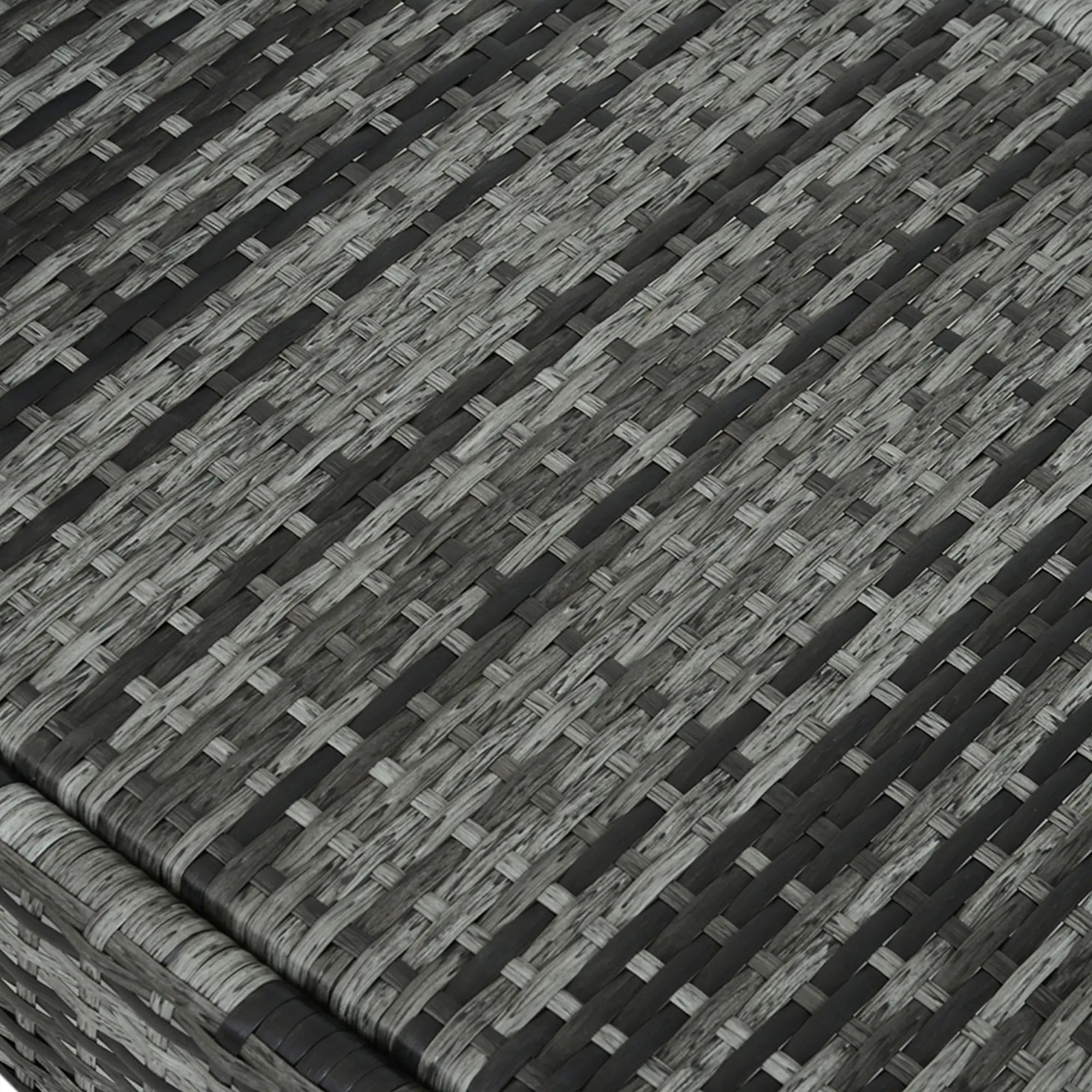 2 Piece Rattan Sun Lounger Recliner Set - Adjustable Headrest with Fire Retardant Cushions