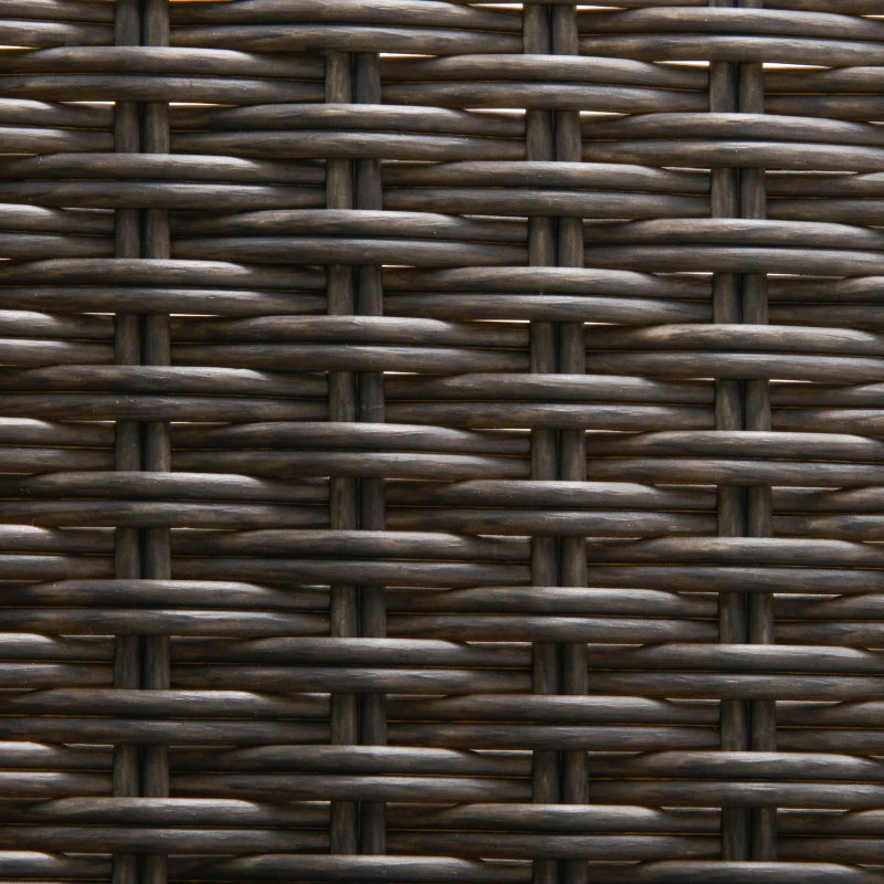 Grey Rattan Garden Rocking Chair Set with Armrest and Cushion