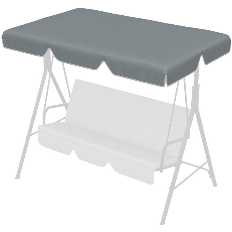 Dark Grey Swing Canopy Replacement for 2/3 Seater Swing Seat