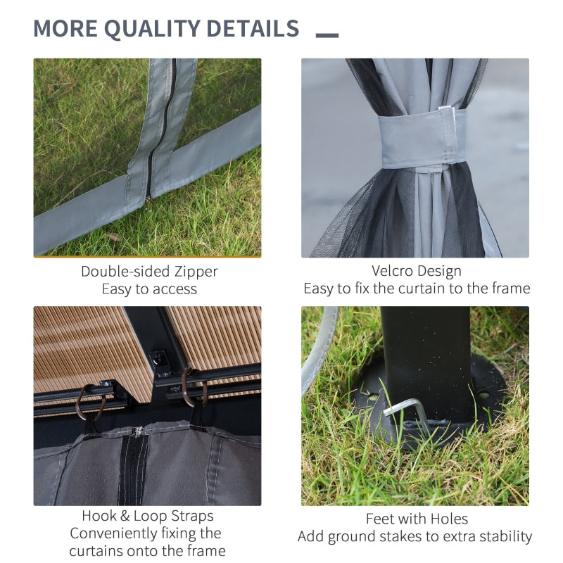 3m x 4m Aluminium Hard Top Gazebo