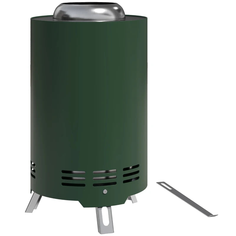 Portable Smokeless Fire Pit - 16x16 cm Stainless Steel Wood Burning Tabletop Fire Pit for Garden & Camping - Green