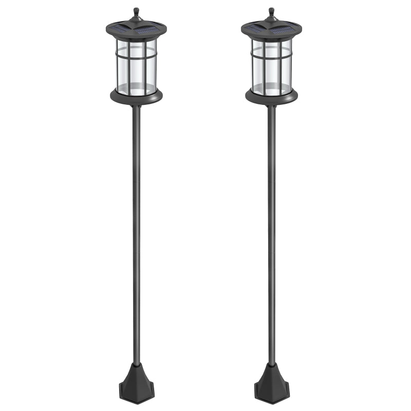 Elegant 1.8m Solar Lamp Posts - Set of Two
