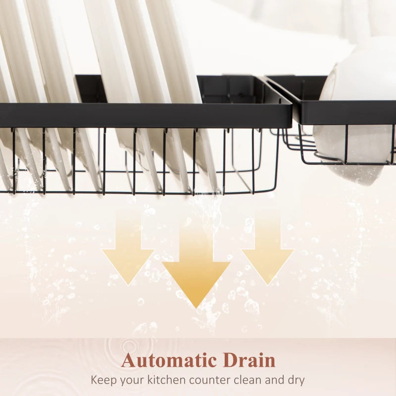 93cm Modular Over-Sink Drying Rack - Space-Saving Kitchen Organizer for Dishes, Pots, and Utensils - Adjustable Design