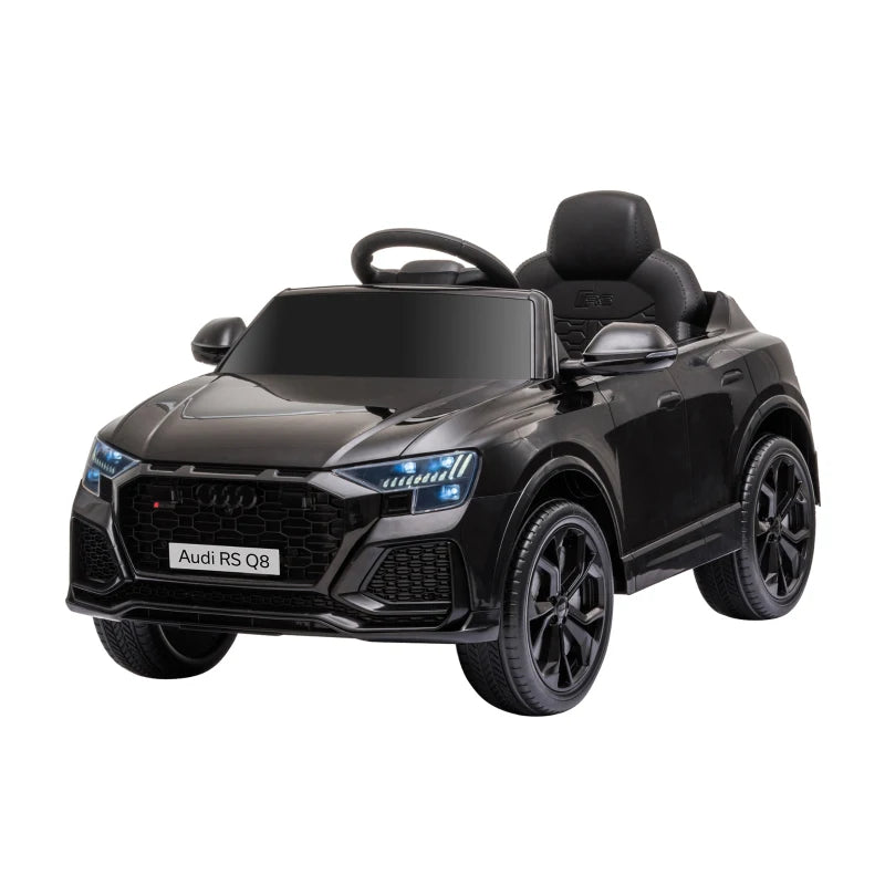 Licensed Audi RS Q8 Electric Ride On Car with Remote Control for Kids Black