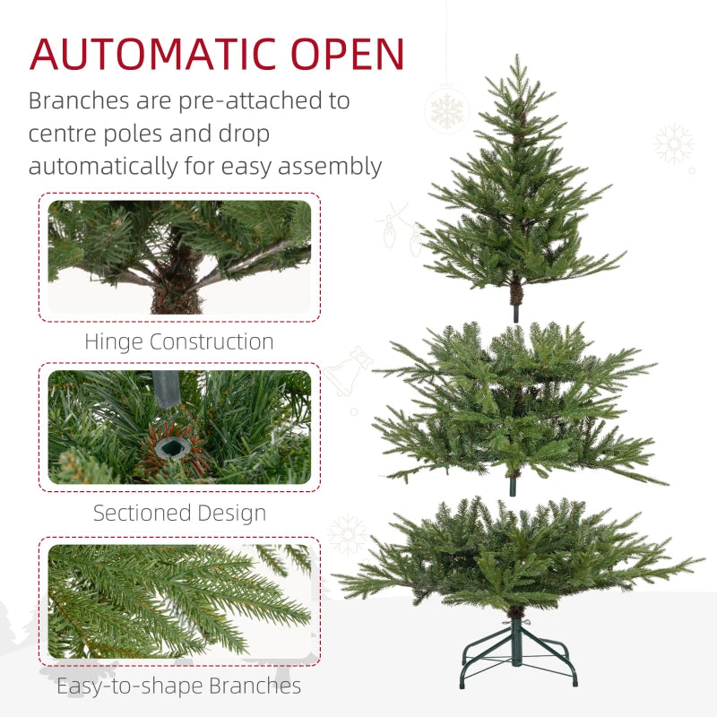 5ft Bushy & Bare Green Artificial Christmas Tree - Lush Holiday Decor for Home & Office, Easy Setup, Realistic Look