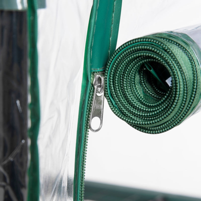 Portable Greenhouse Flower Stand - Transparent PVC Cover - 69 x 49 x 193cm