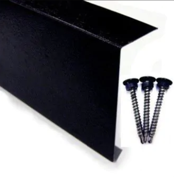 Metal Edge Trim (Black Plastisol) For EPDM Roofing