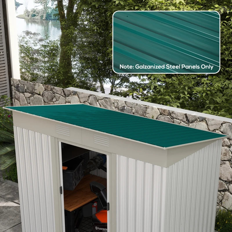 Pack of 24 Green Galvanised Metal Roofing Sheets for Sheds