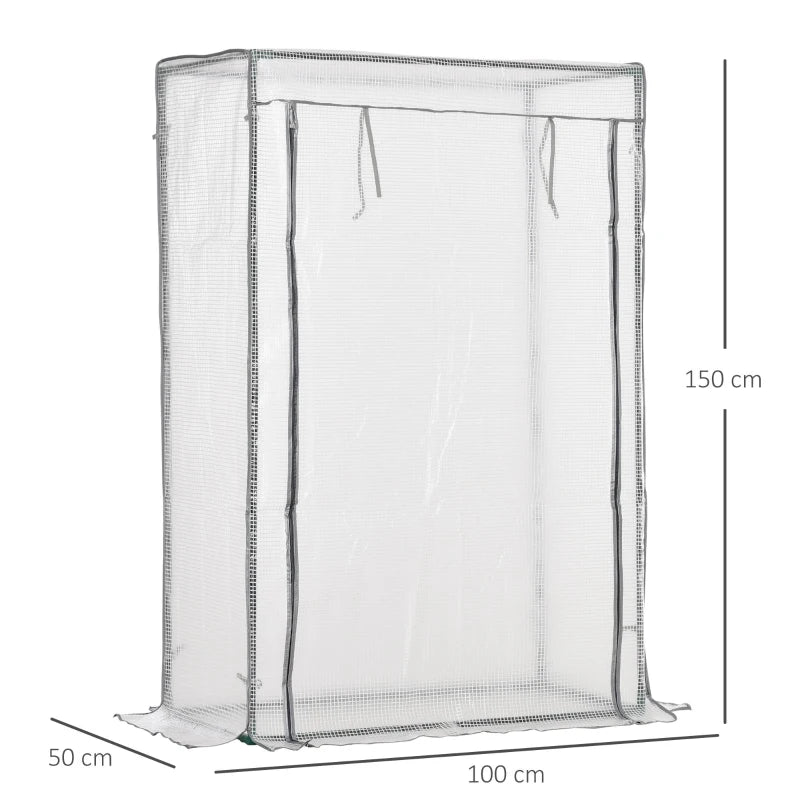 Compact Greenhouse with Roll-up Door, Tomato Greenhouse, Green, Small Outdoor Grow House