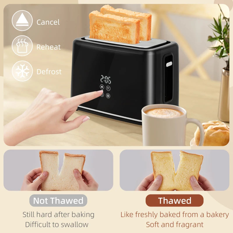 Polished Black Stainless Steel Kettle and Toaster Set - Stylish Kitchen Appliances for Modern Homes