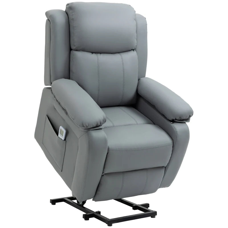 Electric Recliner Chair with Massage and Heat for Elderly, Power Lift Armchair with Remote Control and Extended Footrest